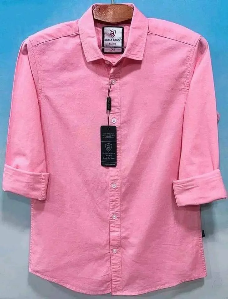 Men's Long Sleeve Solid Shirt - 06 (P-242)