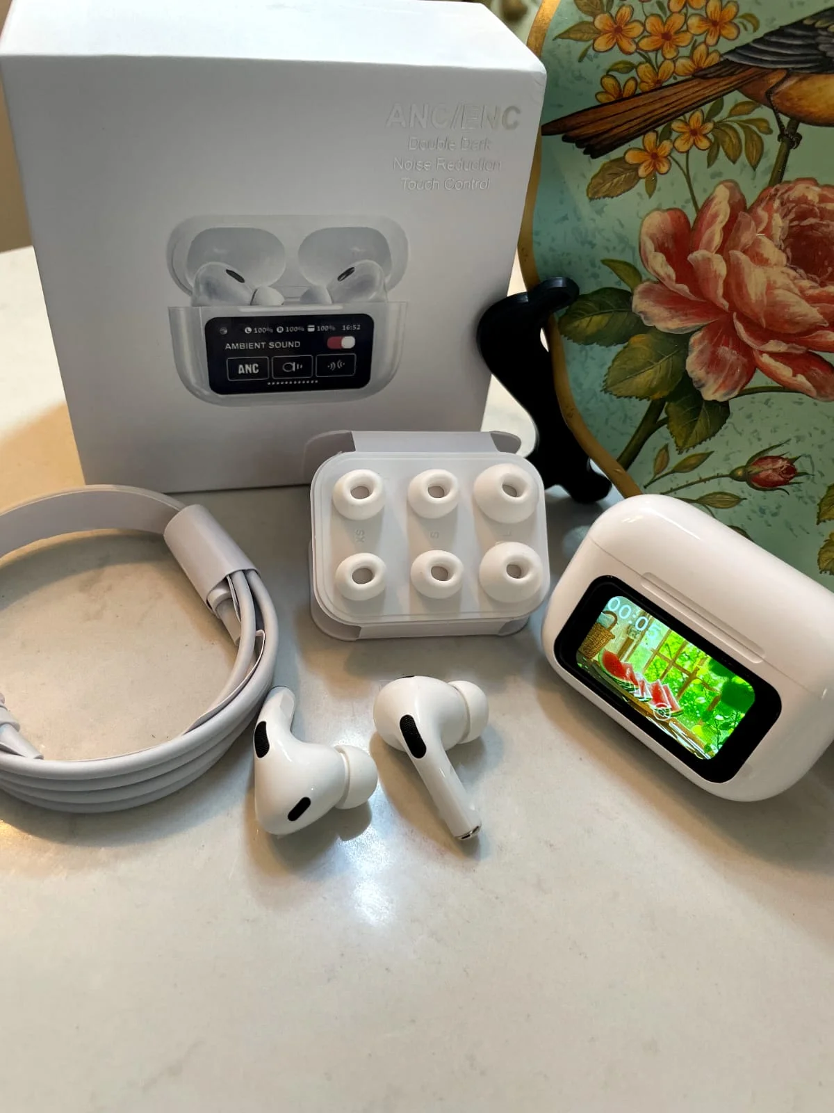 A9 Pro ANC Earbuds Touch Screen Display (P-597)