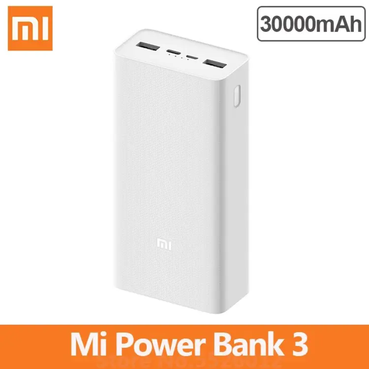 Xiaomi Power Bank 3 30000mAh 18W Power Bank – White Color-BS