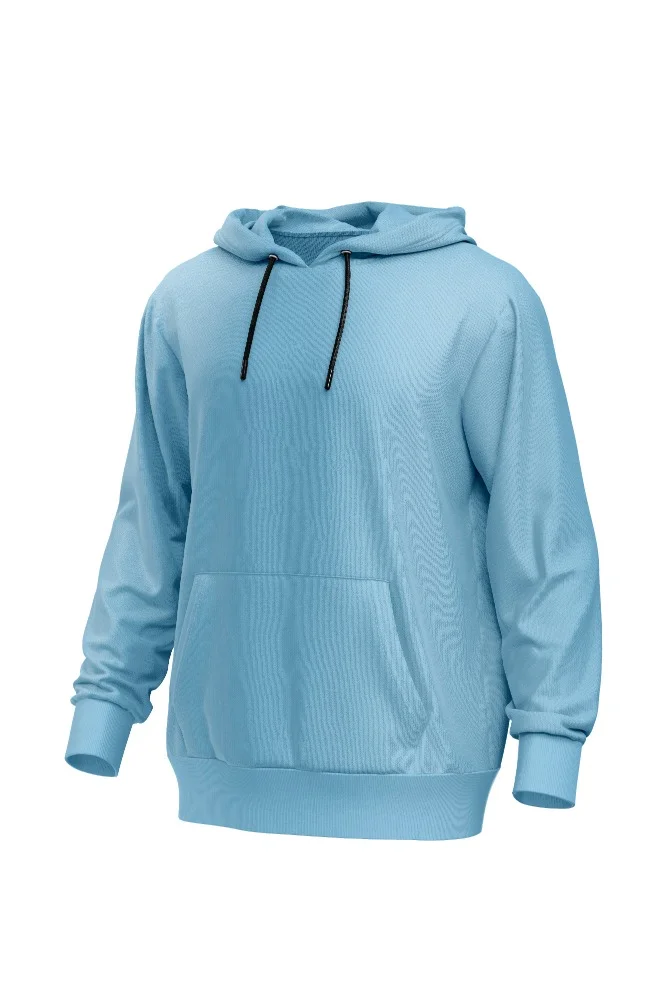 Men Solid Hoodie - Light blue (P-838)