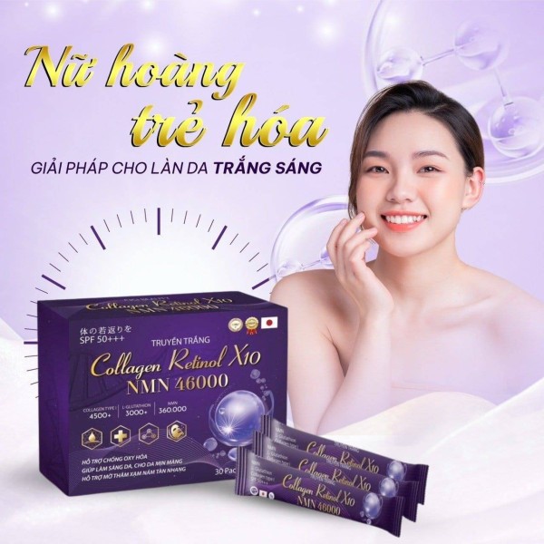 Collagen Retinol X10 NMN 46000 Gluta Juice , skin care zozoj , mdnurunnabi