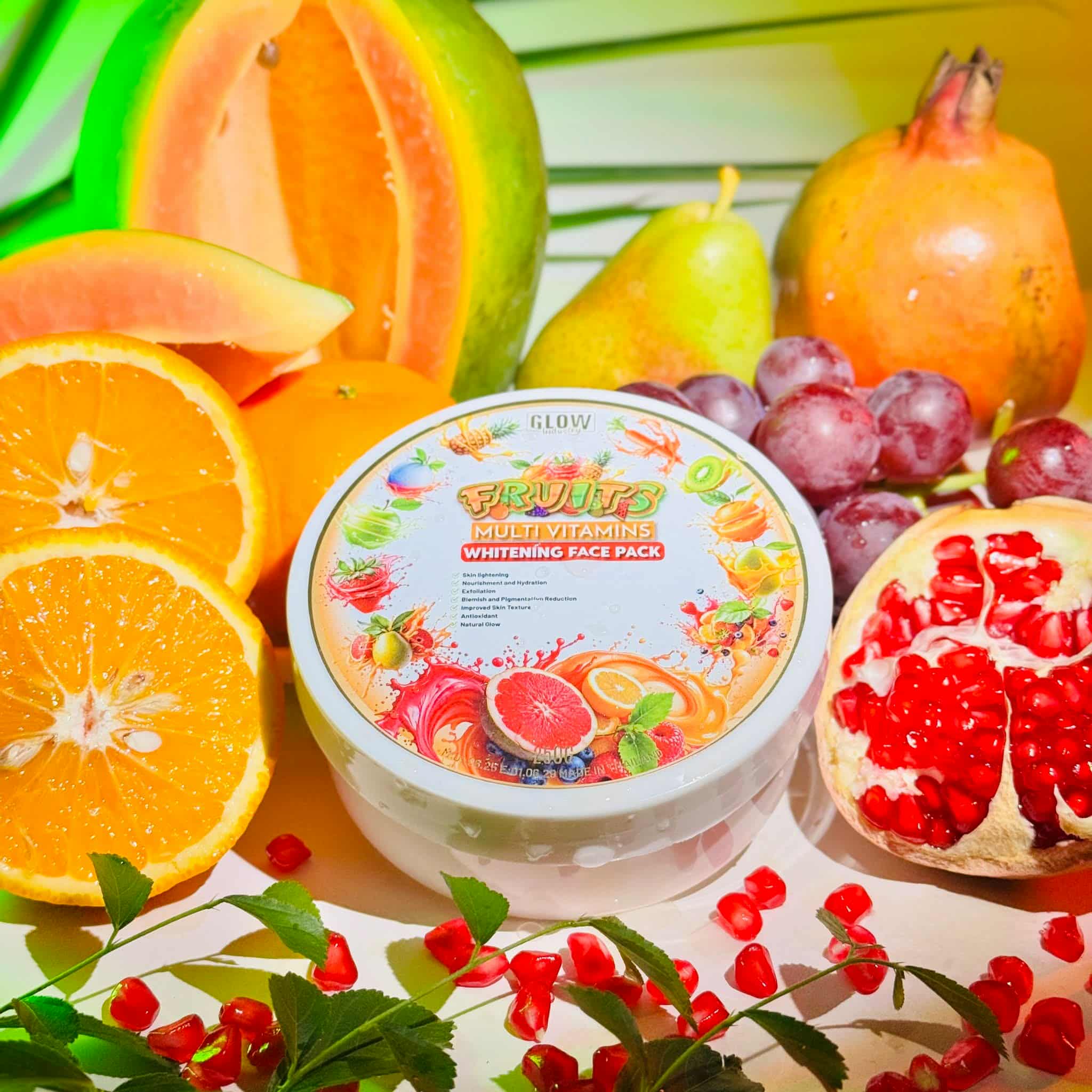 GLOW INDUSTRY FRUITS WHITENING FACEPACK (250G) , zozoj , mdnurunnabi