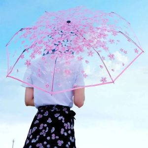 zozoj umbrella, Cherry Blossom Transparent Folding Umbrella, price in bangladesh